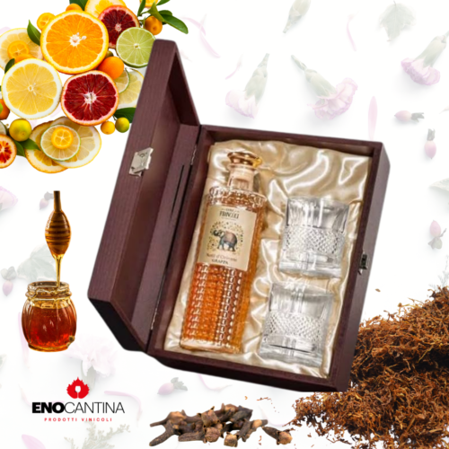 Grappa in cofanetto di legno - Francoli