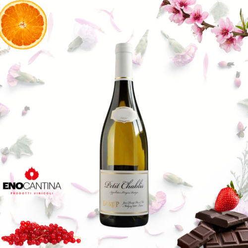 Bottiglia Chablis Durup Borgogna AOC vino bianco secco elegante e minerale Francia