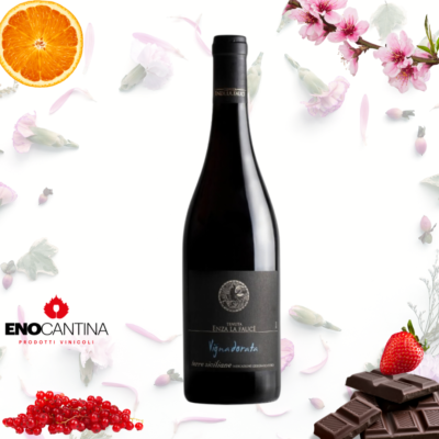 Bottiglia di vino rosso Vignadorata di Enza La Fauci, Sicilia DOC