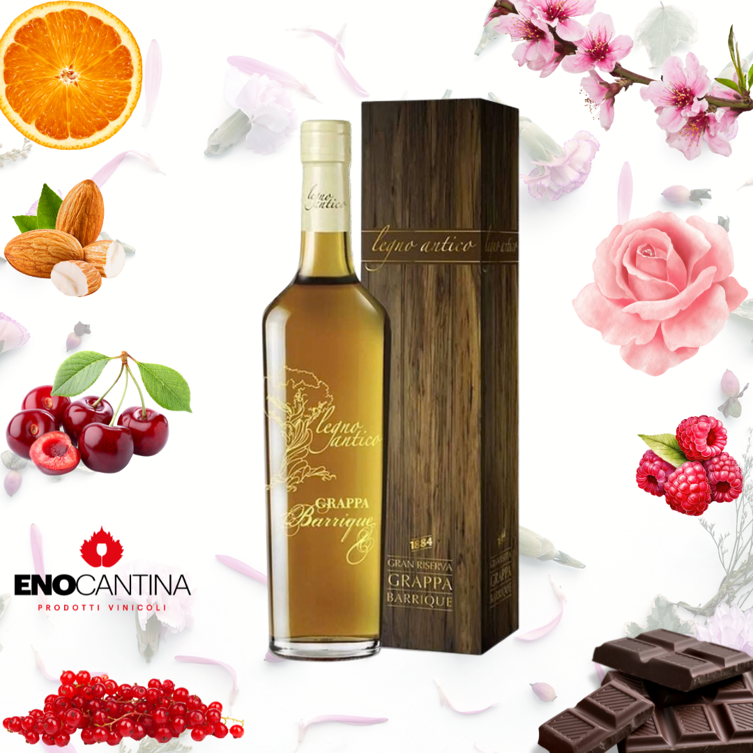 Grappa Legno Antico Badia barricata invecchiata bottiglia 70 cl Enocantina